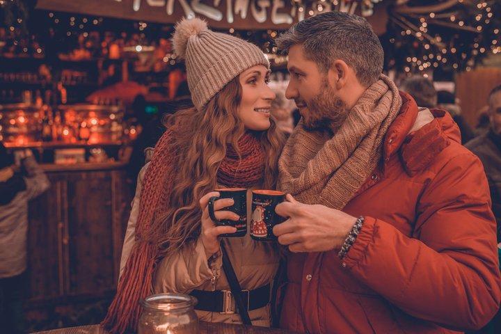 ウィーンのクリスマスイルミネーションでの地元フォトグラファーとの写真撮影