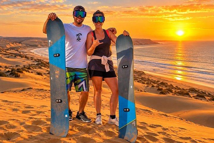 Agadir Sandboarding in Timlaline Dunes & Sunset Camel Ride
