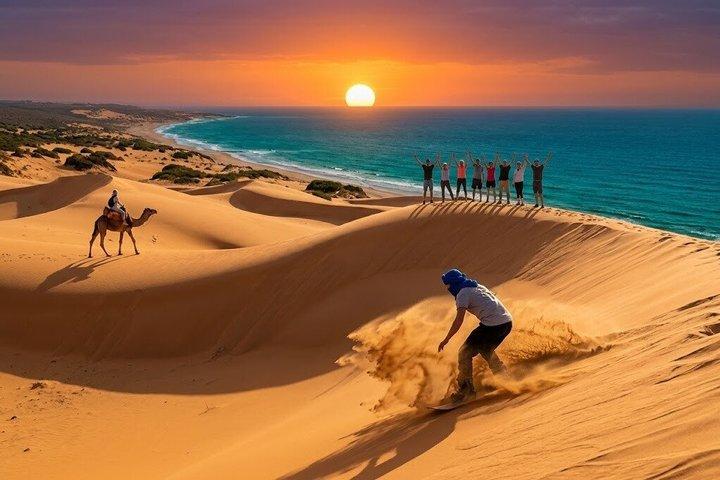Agadir Sandboarding in Timlaline Dunes & Sunset Camel Ride