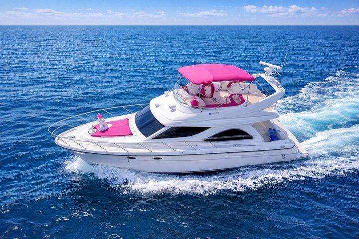 Luxury Yacht Rentals + 2 Free JetSkis - City Views - Pink Yacht