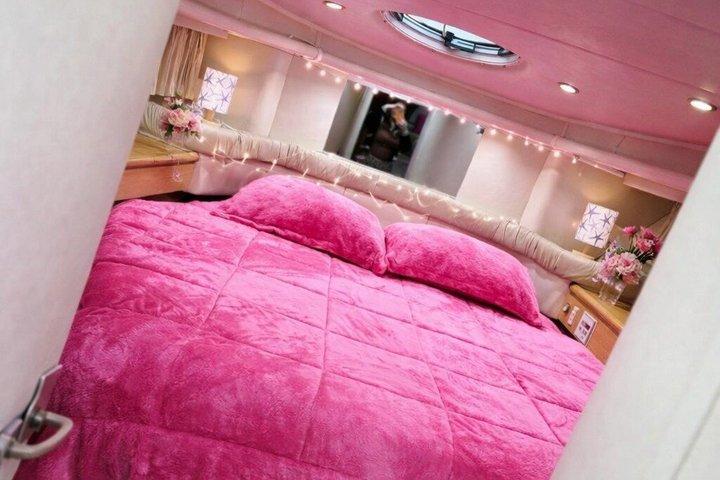 豪華ヨットレンタル＋ジェットスキー2台無料 - 市街の景色 - ピンクのヨット