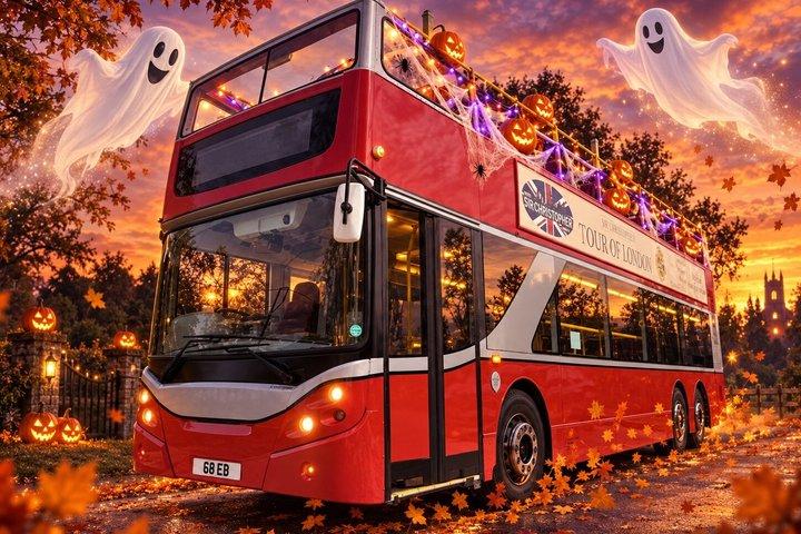 ロンドン ハロウィン フライトナイト体験 - オープントップバスツアー