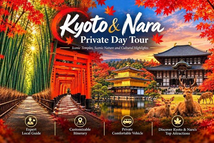 Kyoto und Nara Private Tour mit Guide auf Englisch und Hotelabholung
