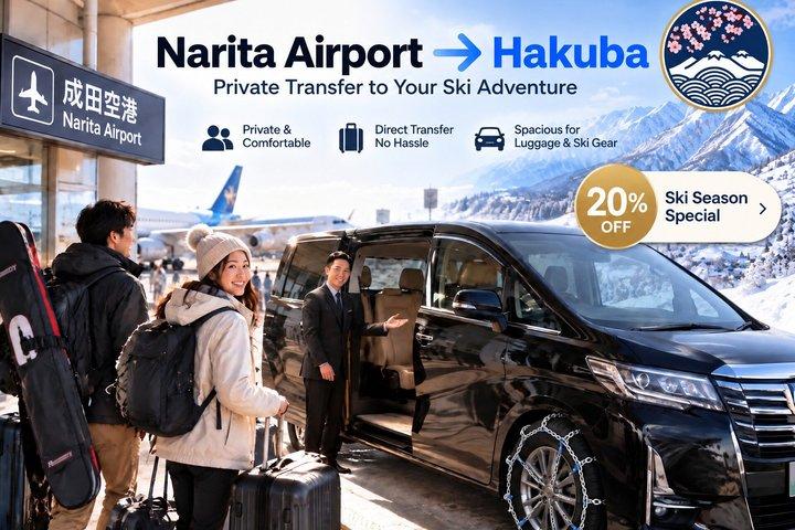 Narita Airport to Hakuba Private Ski Resort Transfer
