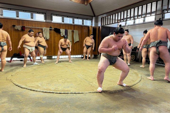 Watch Sumo Morning Practice at Stable in Tokyo
