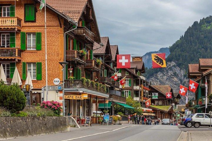 インターラーケン発:スイスピクニック付きラウターブルン渓谷サイクリングツアー