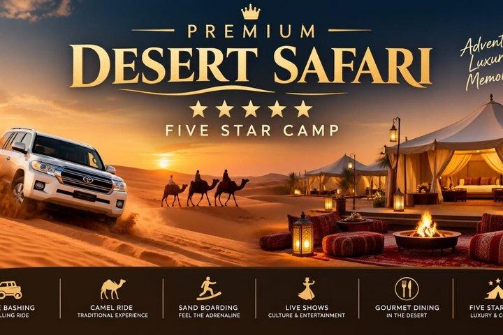Premium Desert Safari Sofa Seats & Camel Ride & Live BBQ Dinner
