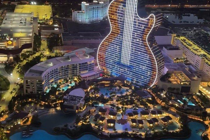 Sunset Helicopter Tour Hard Rock Guitar, Fort Lauderdale Beaches