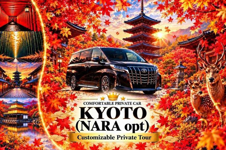 京都＆奈良 カスタマイズ可能プライベートカーツアー（現地英語ガイド付き）