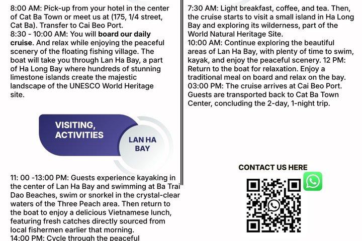 2 Days 1 Night Lan Ha, Ha Long Bay Tour With Licensed Guide