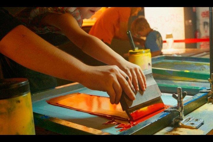 Entrance + Workshop screen printing in Madrid