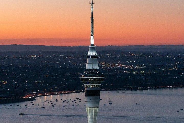 スカイタワーオークランド展望デッキ 360度の街の眺め