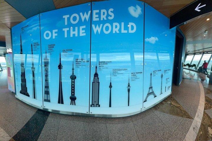 スカイタワーオークランド展望デッキ 360度の街の眺め