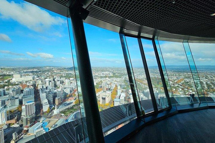 スカイタワーオークランド展望デッキ 360度の街の眺め
