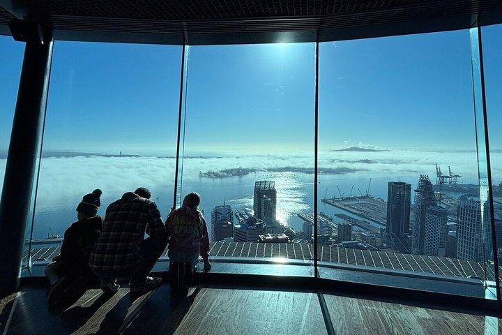スカイタワーオークランド展望デッキ 360度の街の眺め