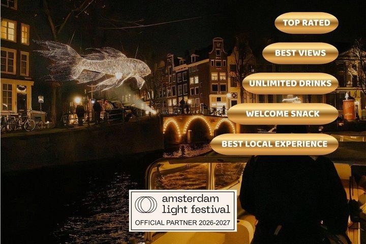 Amsterdam: Light Festival Boat with optional drinks
