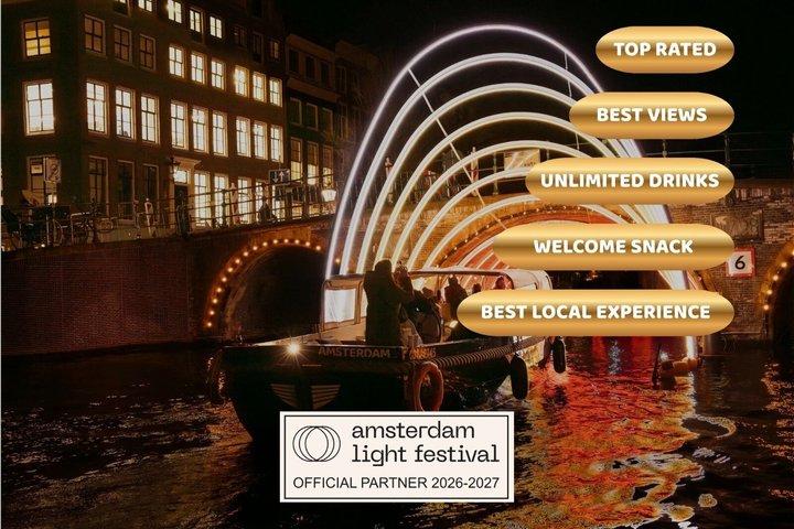 Amsterdam: Light Festival Boat with optional drinks