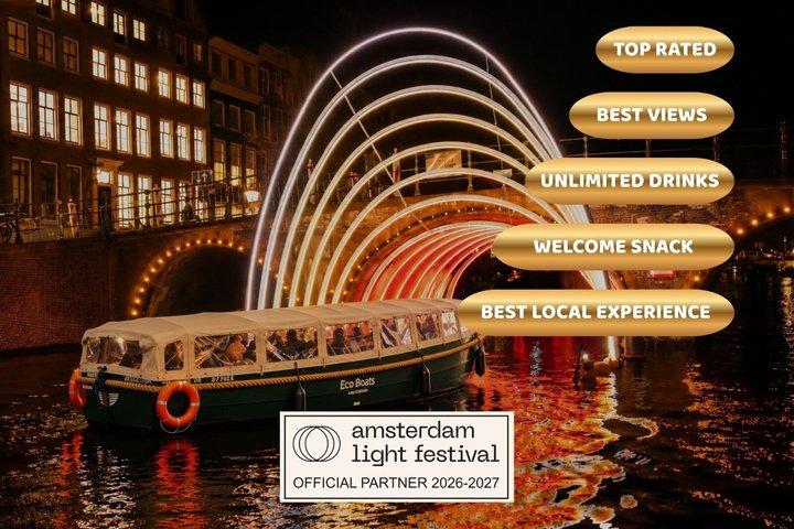 Amsterdam: Light Festival Boat with optional drinks