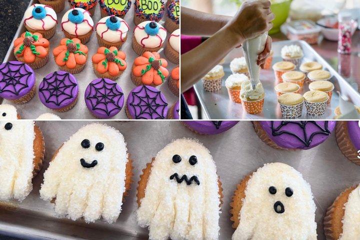 Halloween Cupcake Decorating Class at a Cocktail Bar in NYC