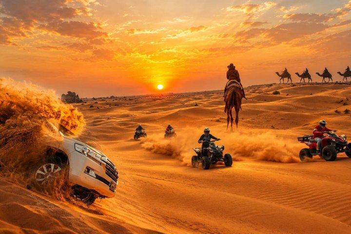 Private Dubai Desert Safari, Camel Ride, Sandboarding, Quad Bike