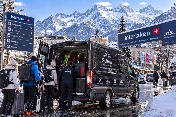 Privat transfer fra Interlaken til Zermatt med ski-van