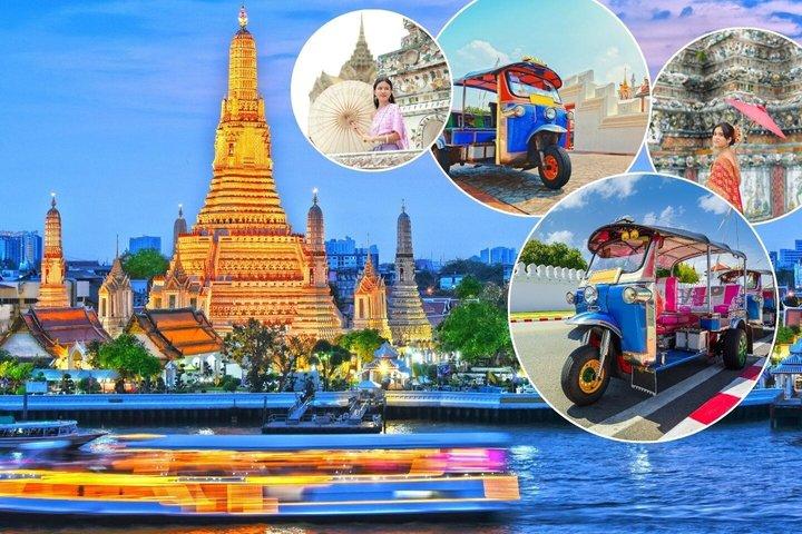 Wat Arun Thai Kostüm und Tuk Tuk Erfahrung