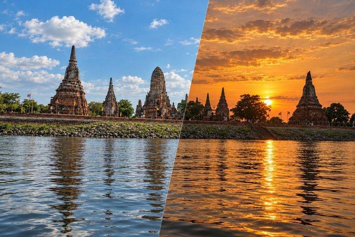 Ayutthaya Private Tour : Optionale Tages- oder Sonnenuntergangsbootfahrt