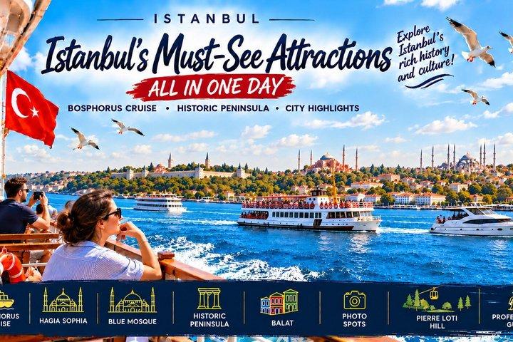Hagia Sophia, Balat Bosphorus cruise Blue Mosque Pierre Loti Hill