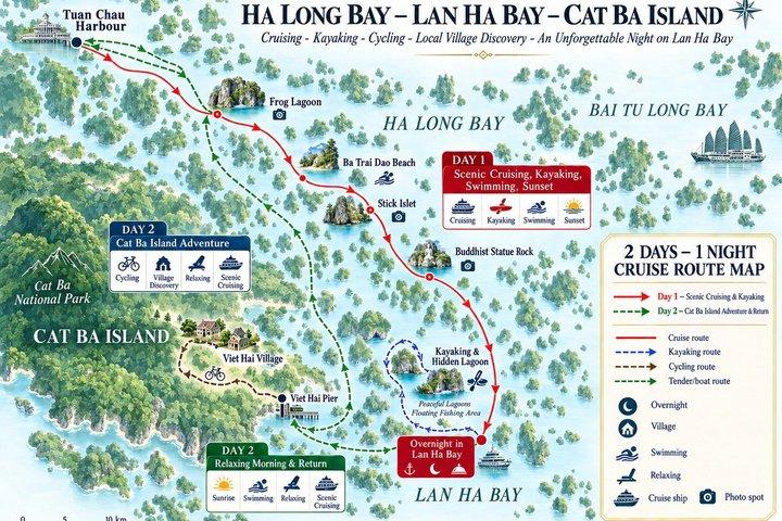 2 DAYS EXPLORING HA LONG bay – LAN HA bay – CAT BA ISLAND.