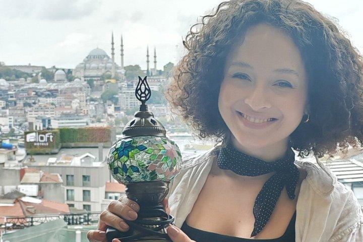 イスタンブール モザイクランプ工房 眺め付き、お菓子付き、サプライズギフト付き