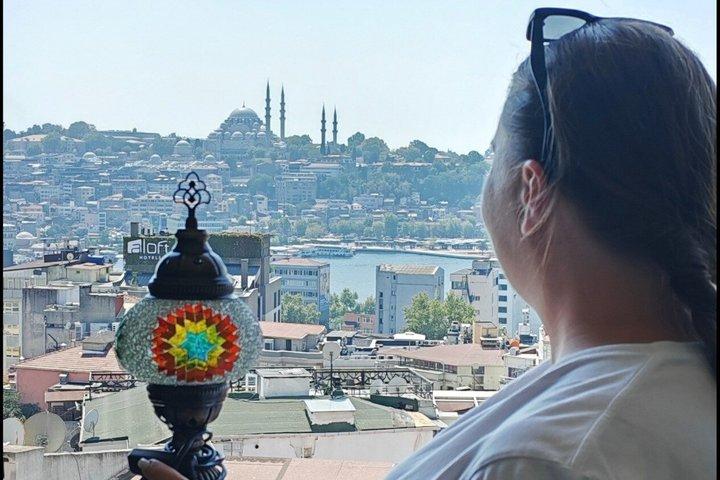 イスタンブール モザイクランプ工房 眺め付き、お菓子付き、サプライズギフト付き