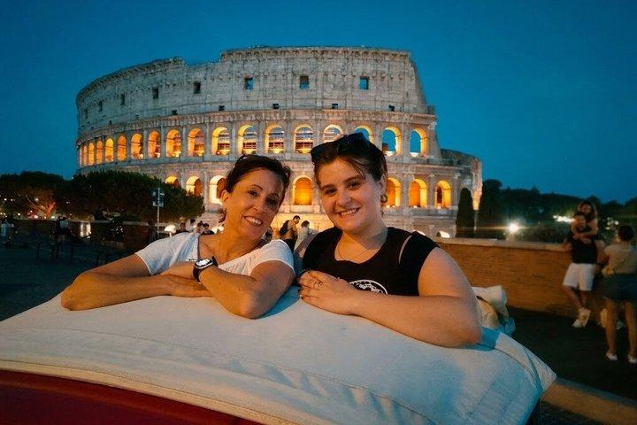 Rome by Night on a Red Ape Calessino