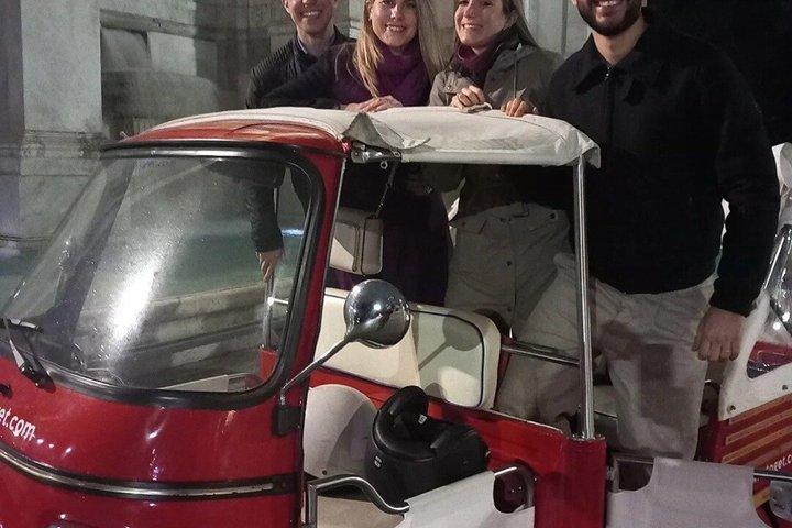 Rome by Night on a Red Ape Calessino
