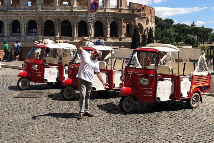 Rome by Night on a Red Ape Calessino