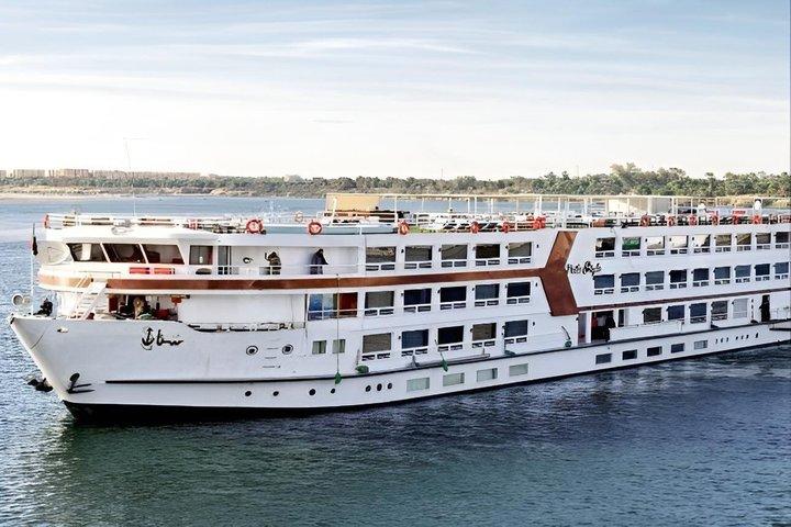 4-Days Nile Cruise sails Aswan to Luxor &Abu Simbel. Air Balloon