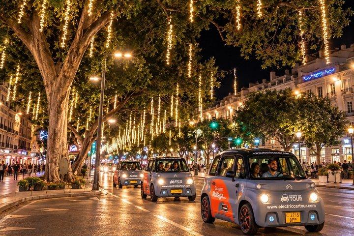 マラガのクリスマスイルミネーション＆ナイトツアー（電気自動車で）