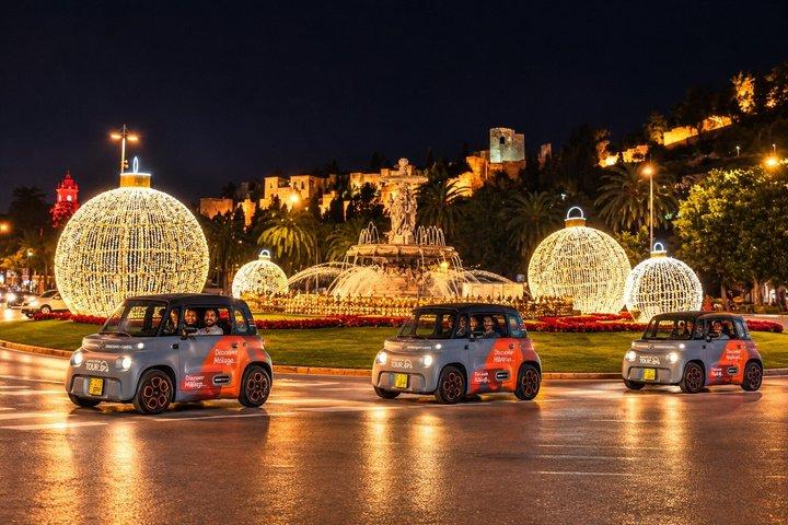 マラガのクリスマスイルミネーション＆ナイトツアー（電気自動車で）