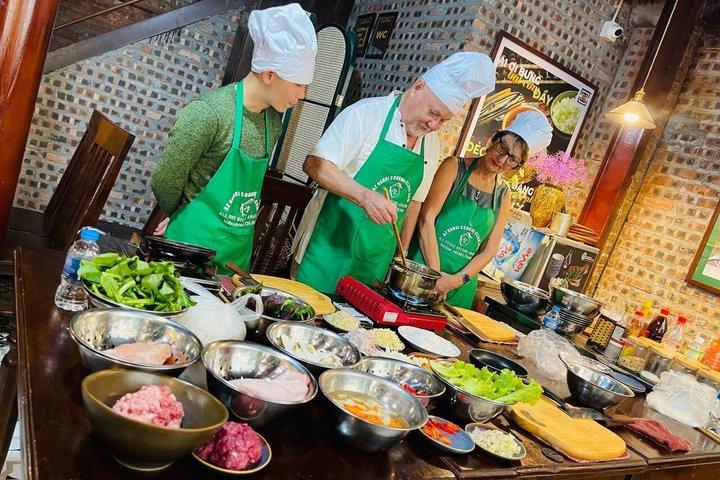 ハノイ料理教室 市場訪問とベトナム料理