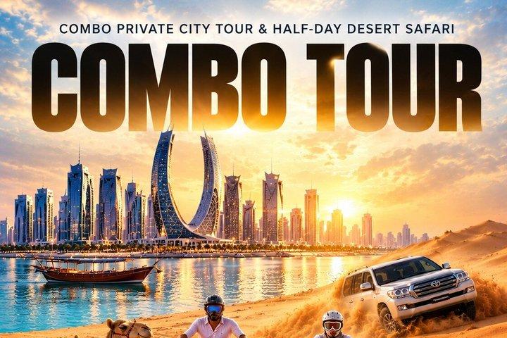 Doha: City tour privado combinado e safári de meio dia no deserto