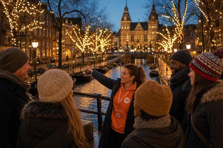Amsterdam Light Festival Winter Walk with Stroopwafel Tasting