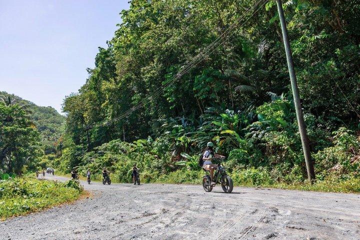 Saint Lucia, Anse La Raye, E-Bike, Waterfall Hike tour .
