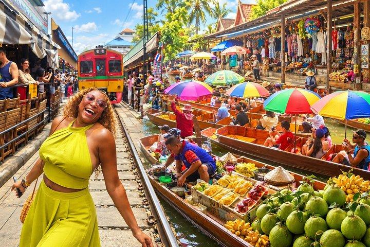Private Damnoen Saduak Floating Market and Railway Market