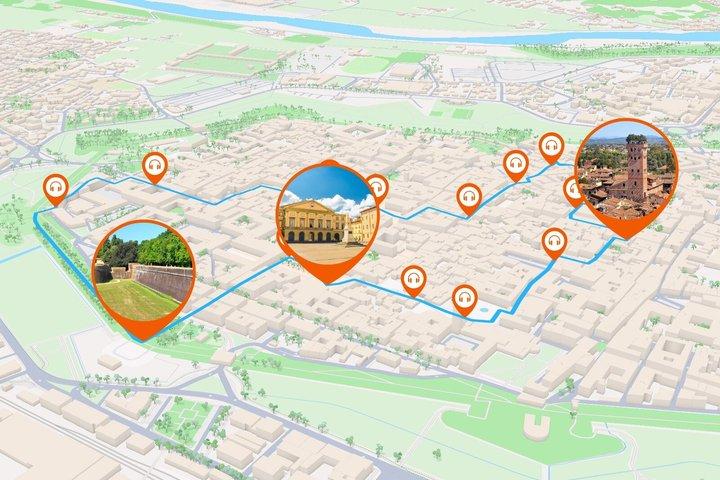 Lucques Walking audio tour 1h30 and 17 audio comments