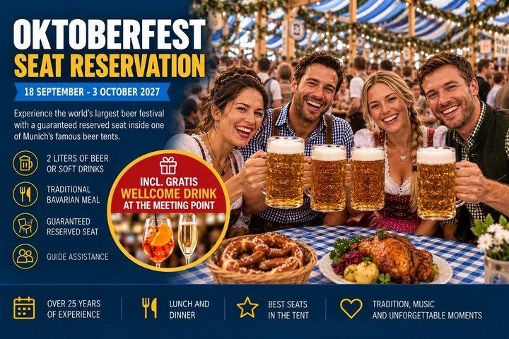 Oktoberfest Munich: Lunch/Dinner seat reserv. big beer tent