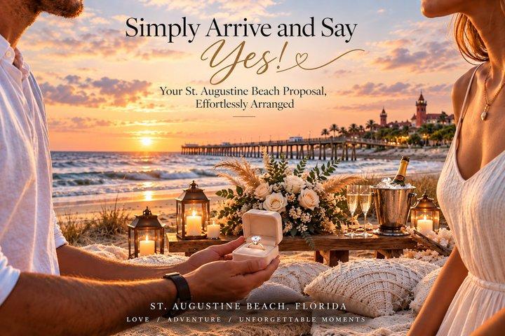 St Augustine: Surprise Sunset Beach Proposal & Engagement