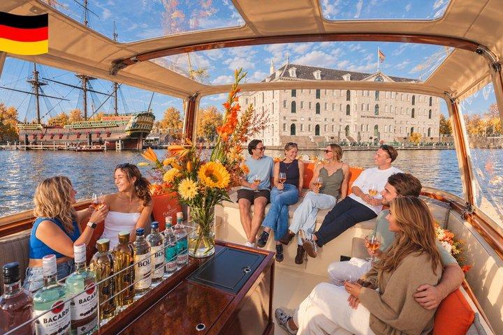 Amsterdam German Canal Cruise with Unlimited Drinks option