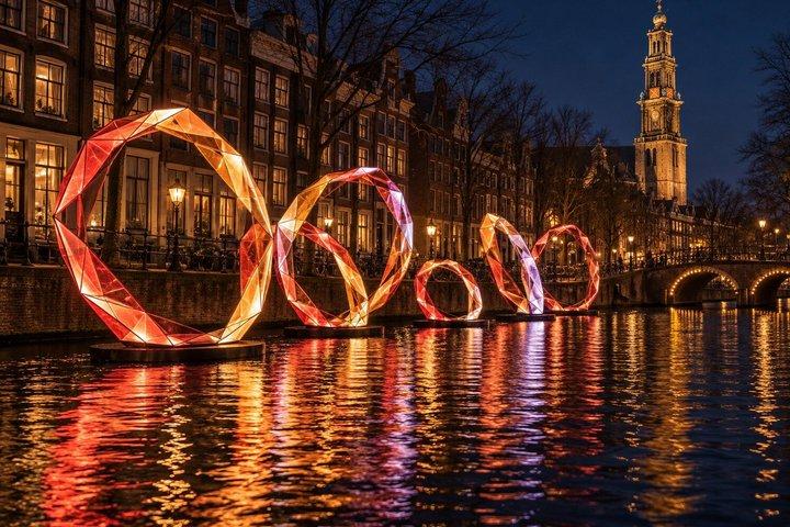 Amsterdam: German-Language Winter Light Canal Cruise