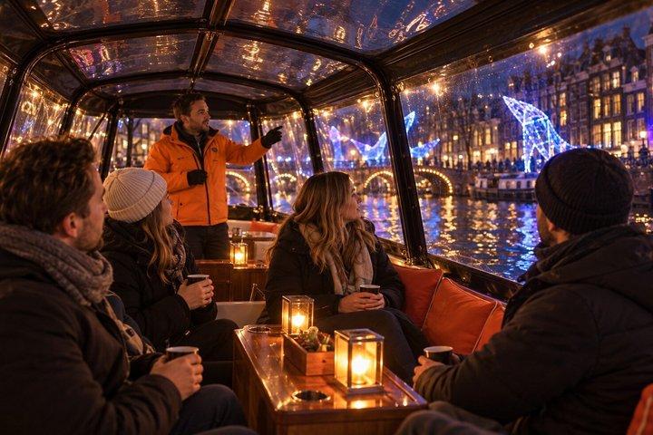 Amsterdam: German-Language Winter Light Canal Cruise