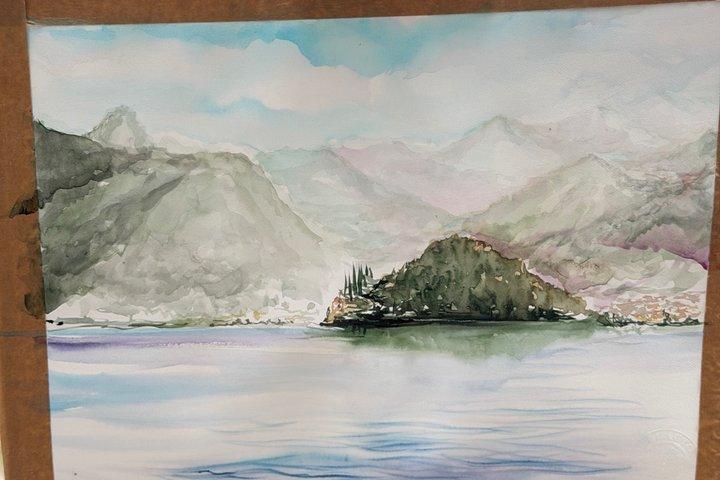 90分、コモ湖畔プライベート絵画教室ベラージオ
