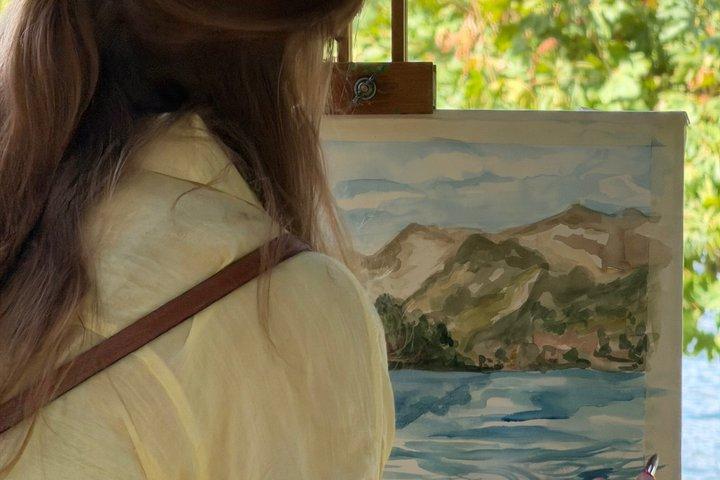 90分、コモ湖畔プライベート絵画教室ベラージオ